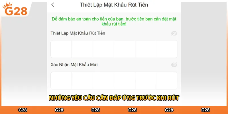 Những yêu cầu cần đáp ứng trước khi rút